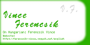 vince ferencsik business card